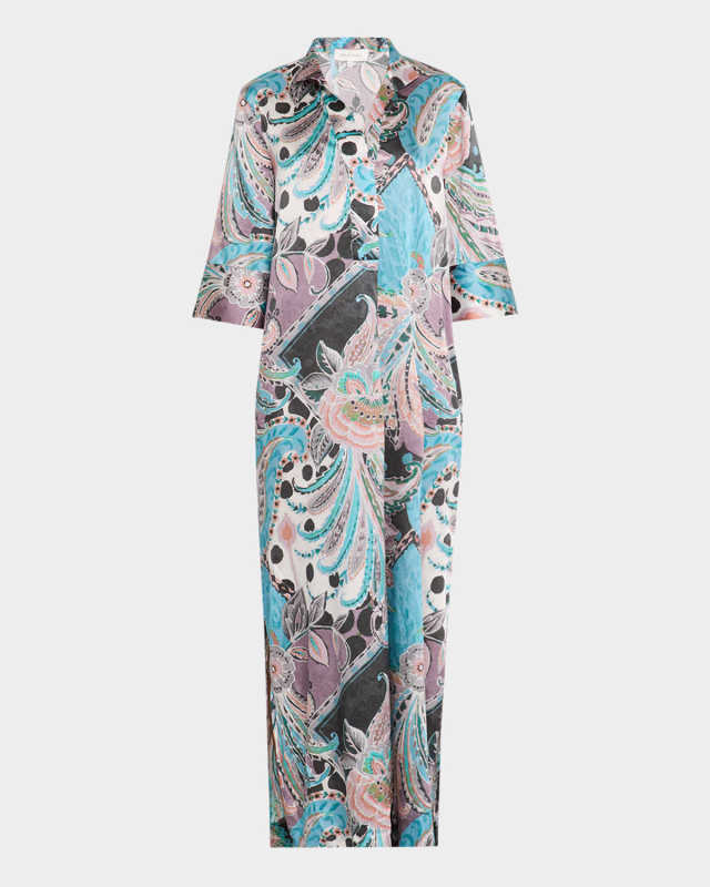Helgadea Relaxed Silk-Blend Kaftan Dress